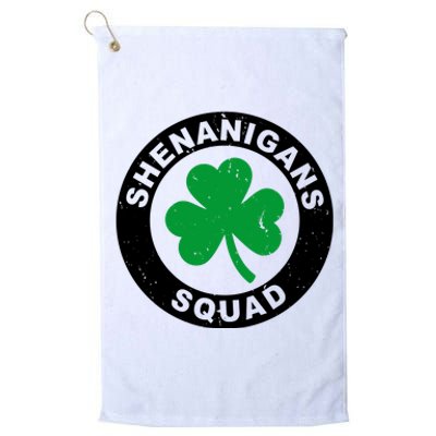 Shenanigans Squad Funny St PatrickS Day Party Platinum Collection Golf Towel