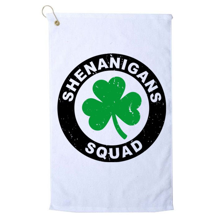 Shenanigans Squad Funny St PatrickS Day Party Platinum Collection Golf Towel