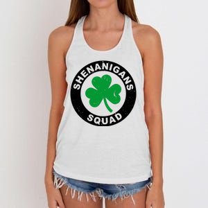 Shenanigans Squad Funny St PatrickS Day Party Women's Knotted Racerback Tank