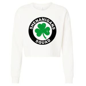 Shenanigans Squad Funny St PatrickS Day Party Cropped Pullover Crew