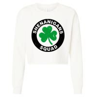 Shenanigans Squad Funny St PatrickS Day Party Cropped Pullover Crew