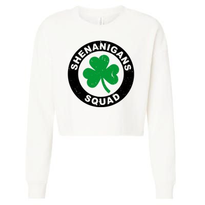 Shenanigans Squad Funny St PatrickS Day Party Cropped Pullover Crew