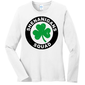 Shenanigans Squad Funny St PatrickS Day Party Ladies Long Sleeve Shirt