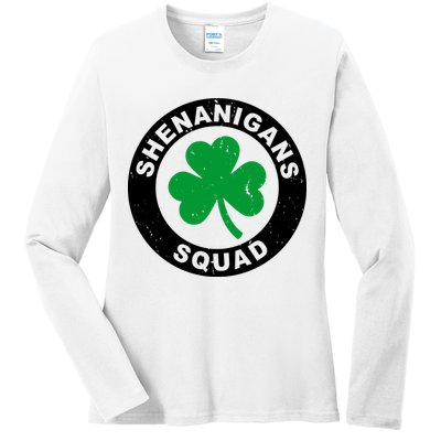 Shenanigans Squad Funny St PatrickS Day Party Ladies Long Sleeve Shirt