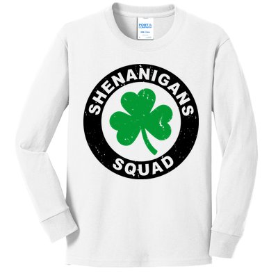 Shenanigans Squad Funny St PatrickS Day Party Kids Long Sleeve Shirt