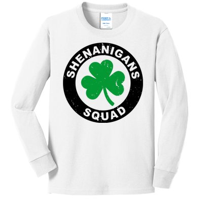 Shenanigans Squad Funny St PatrickS Day Party Kids Long Sleeve Shirt