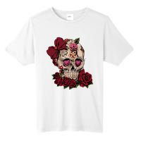 Sugar Skull Flowers Day Of The Dead Gift Idea Tall Fusion ChromaSoft Performance T-Shirt