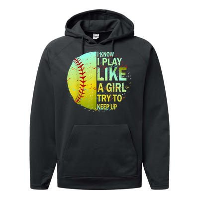 Softball Shirts For Girls | Softball TShirt Performance Fleece Hoodie