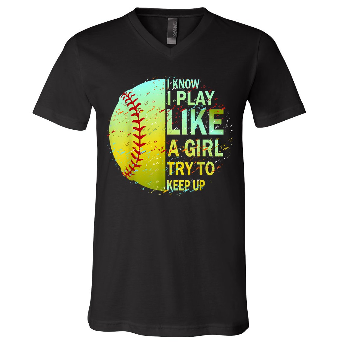 Softball Shirts For Girls | Softball TShirt V-Neck T-Shirt