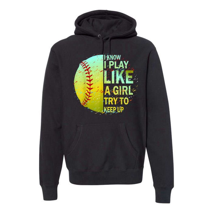 Softball Shirts For Girls | Softball TShirt Premium Hoodie