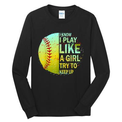 Softball Shirts For Girls | Softball TShirt Tall Long Sleeve T-Shirt