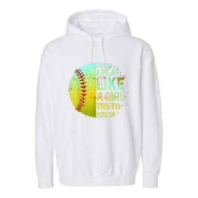 Softball Shirts For Girls | Softball TShirt Garment-Dyed Fleece Hoodie