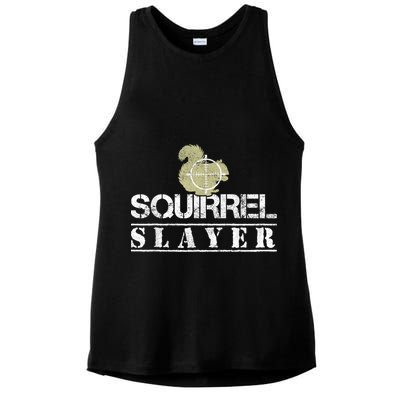 Squirrel Slayer Funny Squirrel Hunting Squirrel Hunters Ladies PosiCharge Tri-Blend Wicking Tank