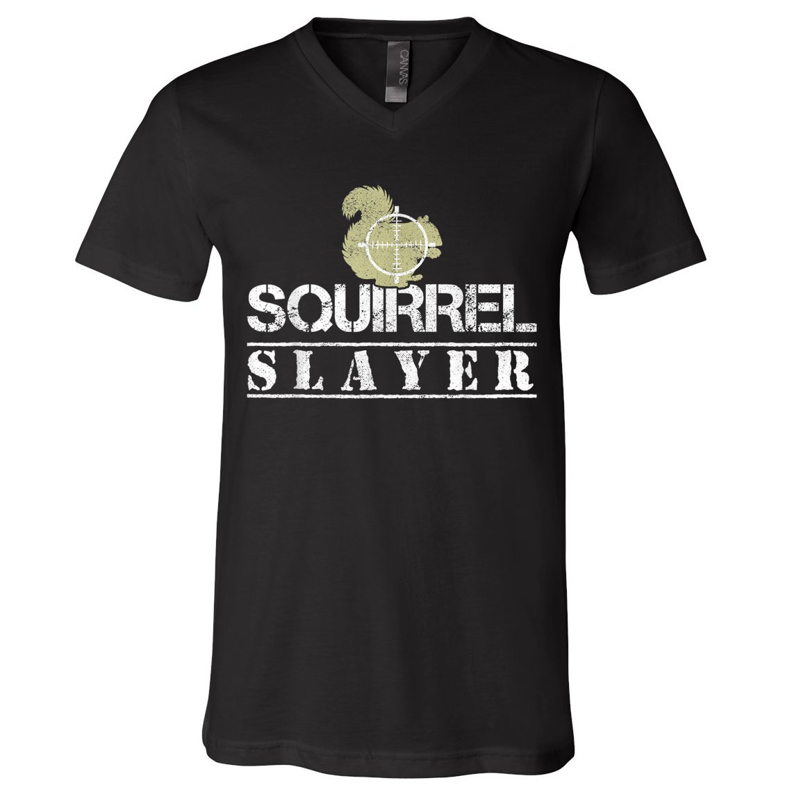 Squirrel Slayer Funny Squirrel Hunting Squirrel Hunters V-Neck T-Shirt