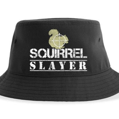 Squirrel Slayer Funny Squirrel Hunting Squirrel Hunters Sustainable Bucket Hat