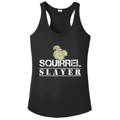 Squirrel Slayer Funny Squirrel Hunting Squirrel Hunters Ladies PosiCharge Competitor Racerback Tank