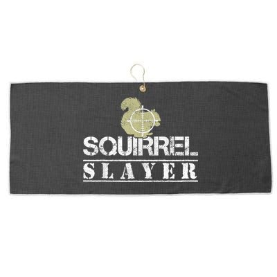Squirrel Slayer Funny Squirrel Hunting Squirrel Hunters Large Microfiber Waffle Golf Towel