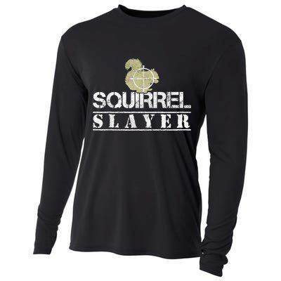 Squirrel Slayer Funny Squirrel Hunting Squirrel Hunters Cooling Performance Long Sleeve Crew