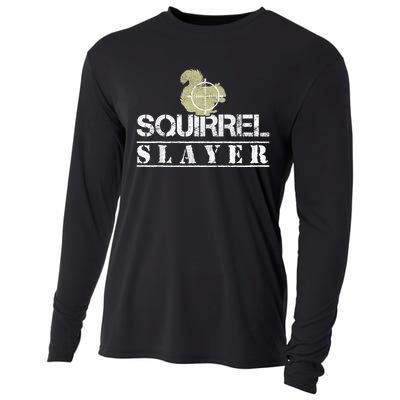 Squirrel Slayer Funny Squirrel Hunting Squirrel Hunters Cooling Performance Long Sleeve Crew