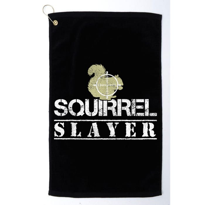 Squirrel Slayer Funny Squirrel Hunting Squirrel Hunters Golf Towel