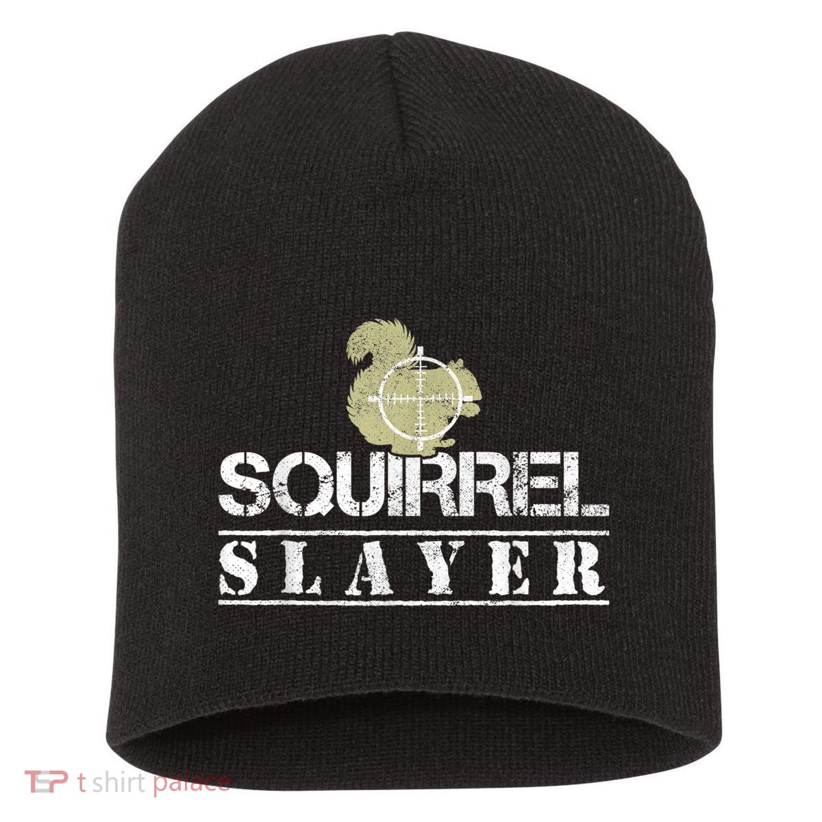 Squirrel Slayer Funny Squirrel Hunting Squirrel Hunters Short Acrylic Beanie