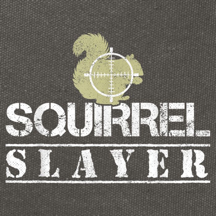 Squirrel Slayer Funny Squirrel Hunting Squirrel Hunters Cotton Canvas Backpack