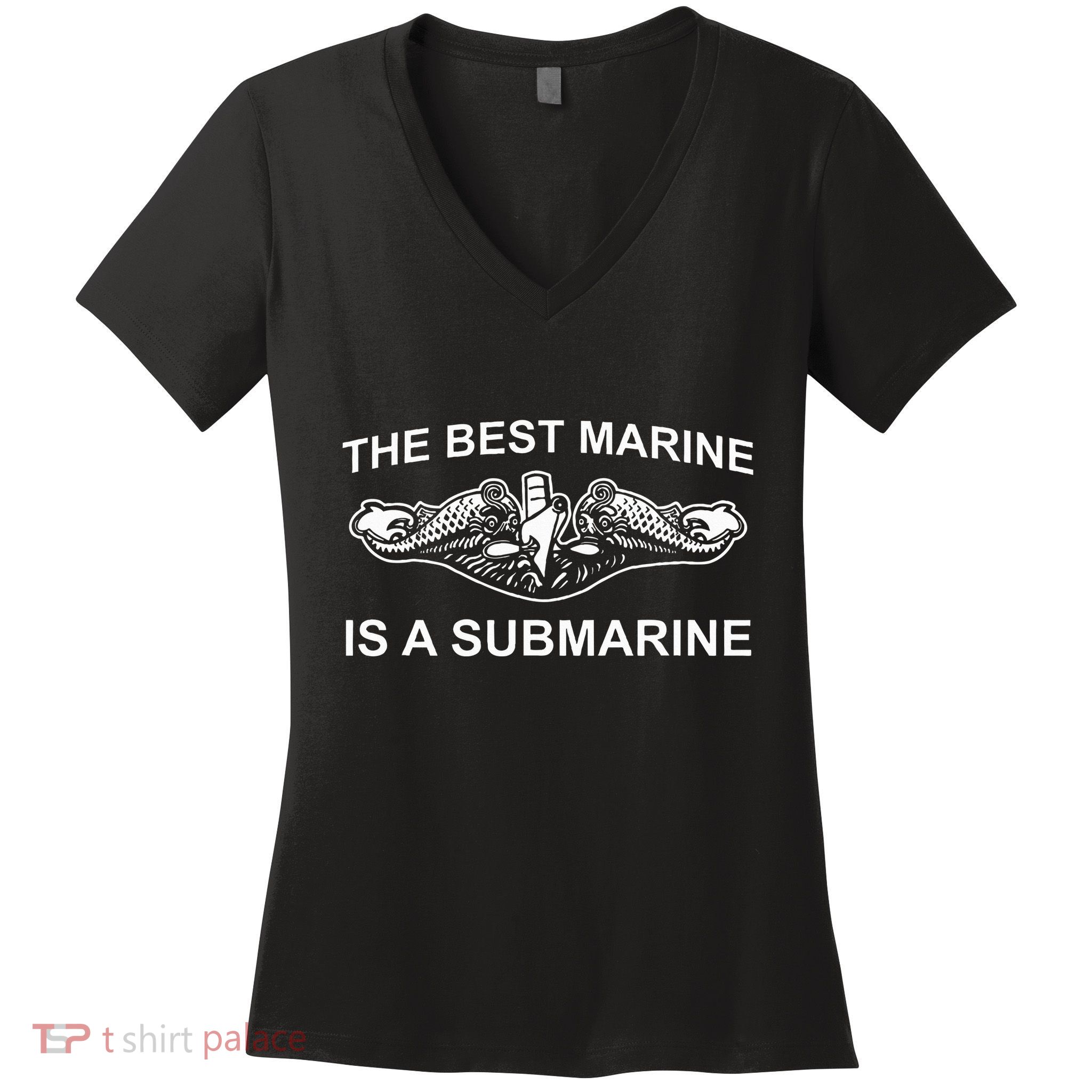 Submariner Submarine Funny Military Veteran Rivalry Women's V-Neck T-Shirt