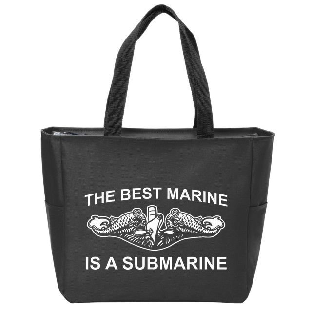Submariner Submarine Funny Military Veteran Rivalry Zip Tote Bag