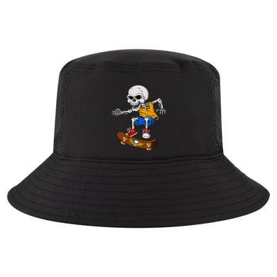 Skateboarding Skeleton Funny Skater Skate Board Halloween Cool Comfort Performance Bucket Hat