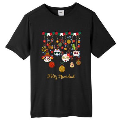 Sugar Skull Feliz Navidad Spanish Christmas Tall Fusion ChromaSoft Performance T-Shirt