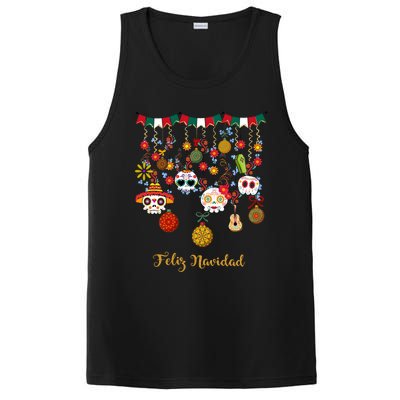 Sugar Skull Feliz Navidad Spanish Christmas PosiCharge Competitor Tank