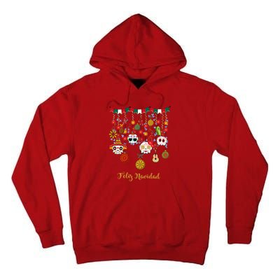 Sugar Skull Feliz Navidad Spanish Christmas Tall Hoodie