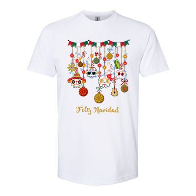 Sugar Skull Feliz Navidad Spanish Christmas Softstyle CVC T-Shirt