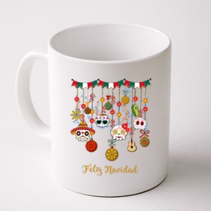 Sugar Skull Feliz Navidad Spanish Christmas Coffee Mug