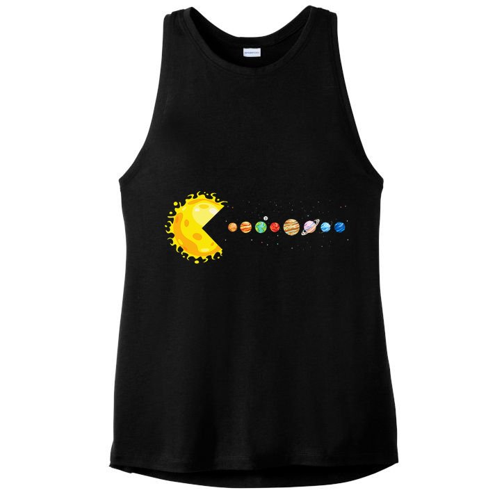 Solar System Funny Planet Sun And Astrology Ladies PosiCharge Tri-Blend Wicking Tank