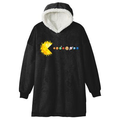 Solar System Funny Planet Sun And Astrology Hooded Wearable Blanket