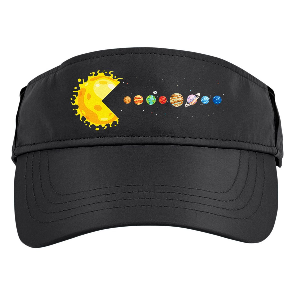 Solar System Funny Planet Sun And Astrology Adult Drive Performance Visor