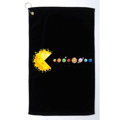 Solar System Funny Planet Sun And Astrology Platinum Collection Golf Towel