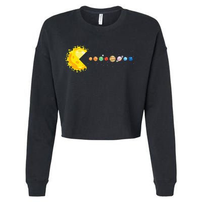 Solar System Funny Planet Sun And Astrology Cropped Pullover Crew
