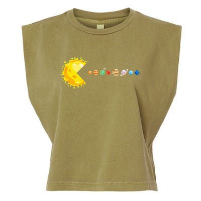 Solar System Funny Planet Sun And Astrology Garment-Dyed Women's Muscle Tee