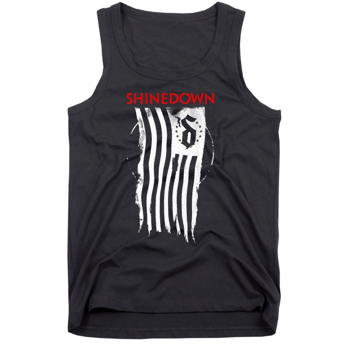 Shinedown Shredded Flag Tank Top