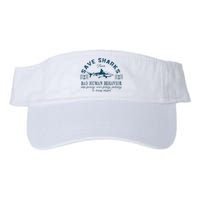 Save Sharks From Bad Human Behavior Blue Nautical Shark Valucap Bio-Washed Visor