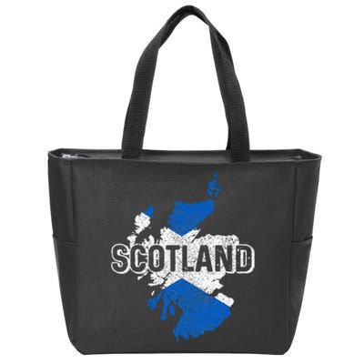 Scotland Scottish Flag Map Pride Zip Tote Bag