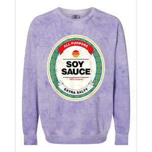 Soy Sauce Funny Costume Vegan Soy Sauce Funny Sushi Matching Group Halloween Colorblast Crewneck Sweatshirt