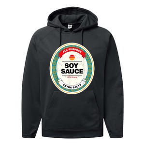 Soy Sauce Funny Costume Vegan Soy Sauce Funny Sushi Matching Group Halloween Performance Fleece Hoodie