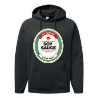 Soy Sauce Funny Costume Vegan Soy Sauce Funny Sushi Matching Group Halloween Performance Fleece Hoodie