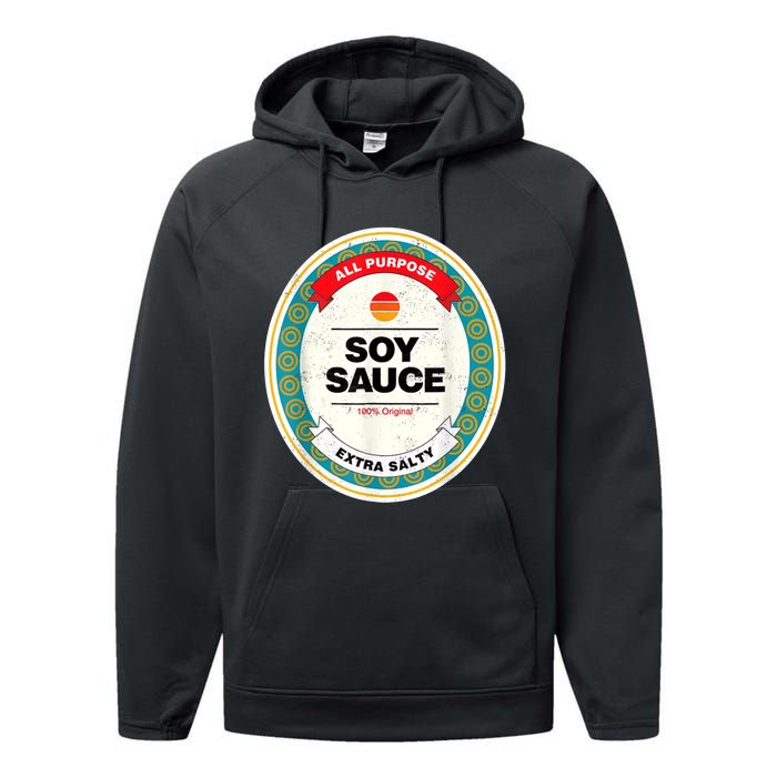 Soy Sauce Funny Costume Vegan Soy Sauce Funny Sushi Matching Group Halloween Performance Fleece Hoodie