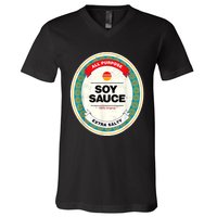 Soy Sauce Funny Costume Vegan Soy Sauce Funny Sushi Matching Group Halloween V-Neck T-Shirt