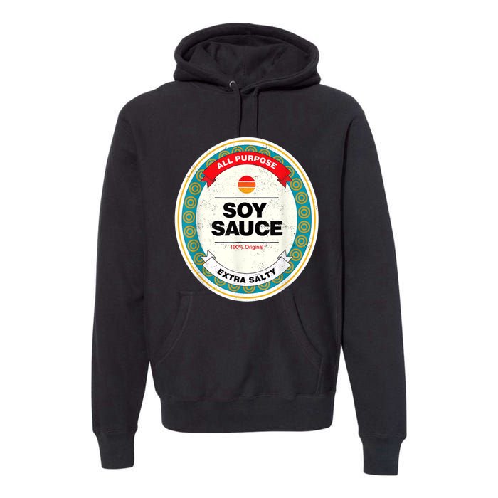 Soy Sauce Funny Costume Vegan Soy Sauce Funny Sushi Matching Group Halloween Premium Hoodie