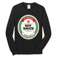 Soy Sauce Funny Costume Vegan Soy Sauce Funny Sushi Matching Group Halloween Tall Long Sleeve T-Shirt